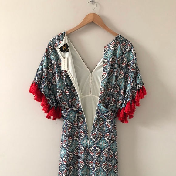 NWT Anthropologie Sachin & Babi Tassel Maxi Dress 0 - Picture 13 of 14